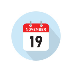 November 19 Concept Design. Vector Illustration.	