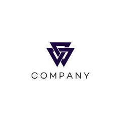 Triangle business, logo, design, brand identity, flat logo, company, editable, vector