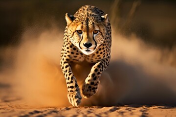 Cheetah running, South Africa, Generative AI