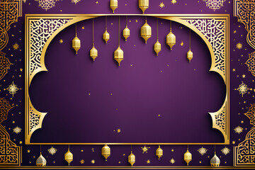 Islamic arab inspired border, background, eid mubarak, ramadan  background.