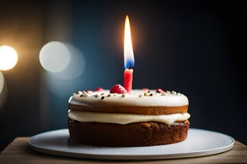 birthday cake with candles