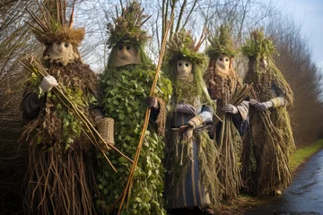 Fotobehang Traditional Irish rhyming mummers, masked, mumming, Ireland © Sunshower Shots