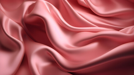 Abstract pink satin background. 3d render, for product presentation, product display, banner background