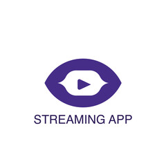 Streaming app logo play button