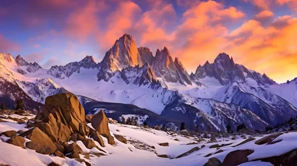 Crédence de cuisine en verre imprimé Fitz Roy Panoramic view of Mount Fitz Roy, Patagonia, Argentina