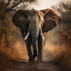 Majestic Elephant in Its Natural Habitat
