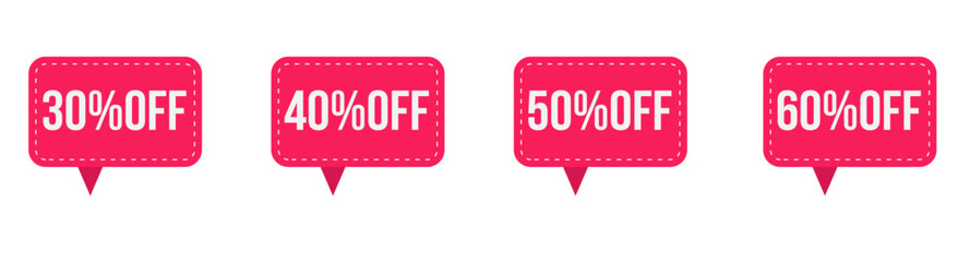 Set of colorful Sale labels