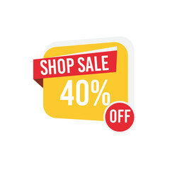 Label sale Shop sale 40% off