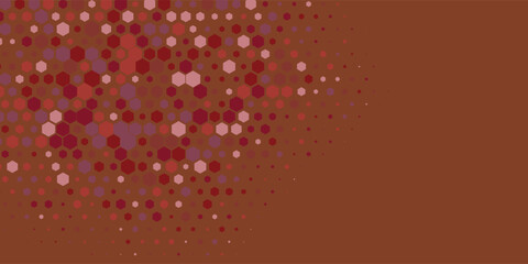 Geometric Multi size Hexagon with multi Color Background
