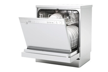 Dishwasher isolated on transparent background, Generative Ai