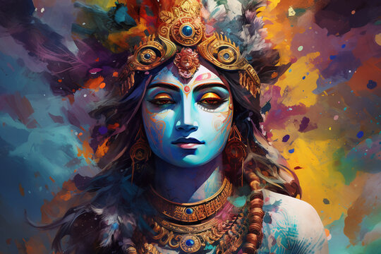 lord shiva, the lord of the gods, is shown in this painting