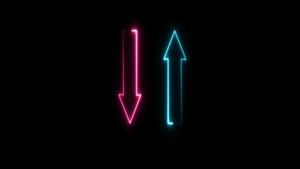 abstract glowing neon arrow illustration 4k 