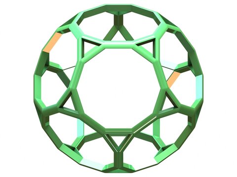 Wireframe Shape Truncated Dodecahedron 3D print model