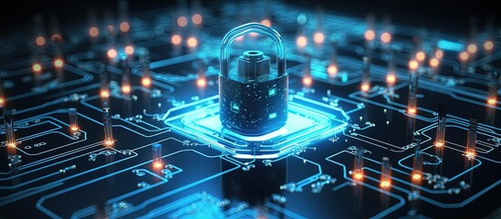 Securing IoT devices and hubs from unauthorized access and manipulation using cybersecurity software with copyspace for text