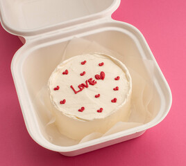 vanilla cakes with name inscriptions on different backgrounds