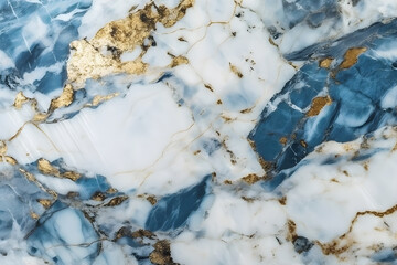 Blue, white and gold marble abstract texture background pattern, 3d render, for interior or exterior design, luxury wall tiles texture