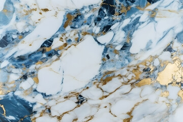 Blue, white and gold marble abstract texture background pattern, 3d render, for interior or exterior design, luxury wall tiles texture