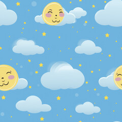 Cartoon airplane wallpaper repeat pattern 