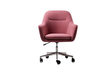 Stylish Cozy Fabric Office Chair Isolated on Transparent Background