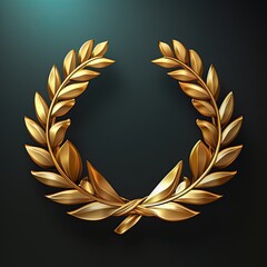 golden laurel wreath