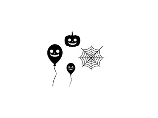 Happy Halloween vector lettering. Holiday lettering for banner. Happy Halloween poster, greeting card, party invitation. Vector illustration.