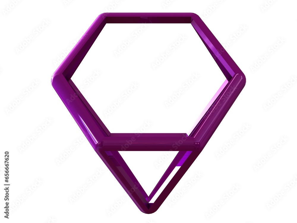 Poster wireframe shape truncated tetrahedron 3d print model