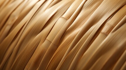 Brown woven bamboo close up texture