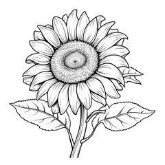 Coloring page for kids. Black and white vector illustration.