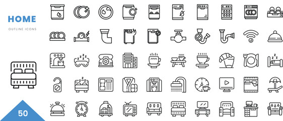 Fototapeta na wymiar home outline icon collection. Minimal linear icon pack. Vector illustration