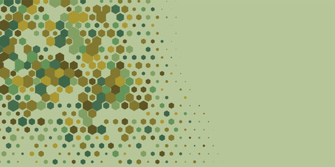 Geometric Multi size Hexagon with multi Color Background