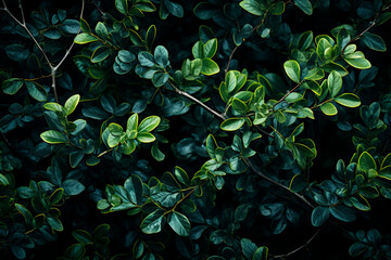 close up of green leaves background