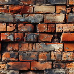 Brick wall tile grunge repeat pattern cartoon