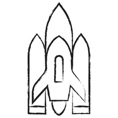 Hand drawn Rocket icon