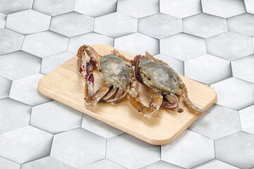 Two raw crab for cooking
