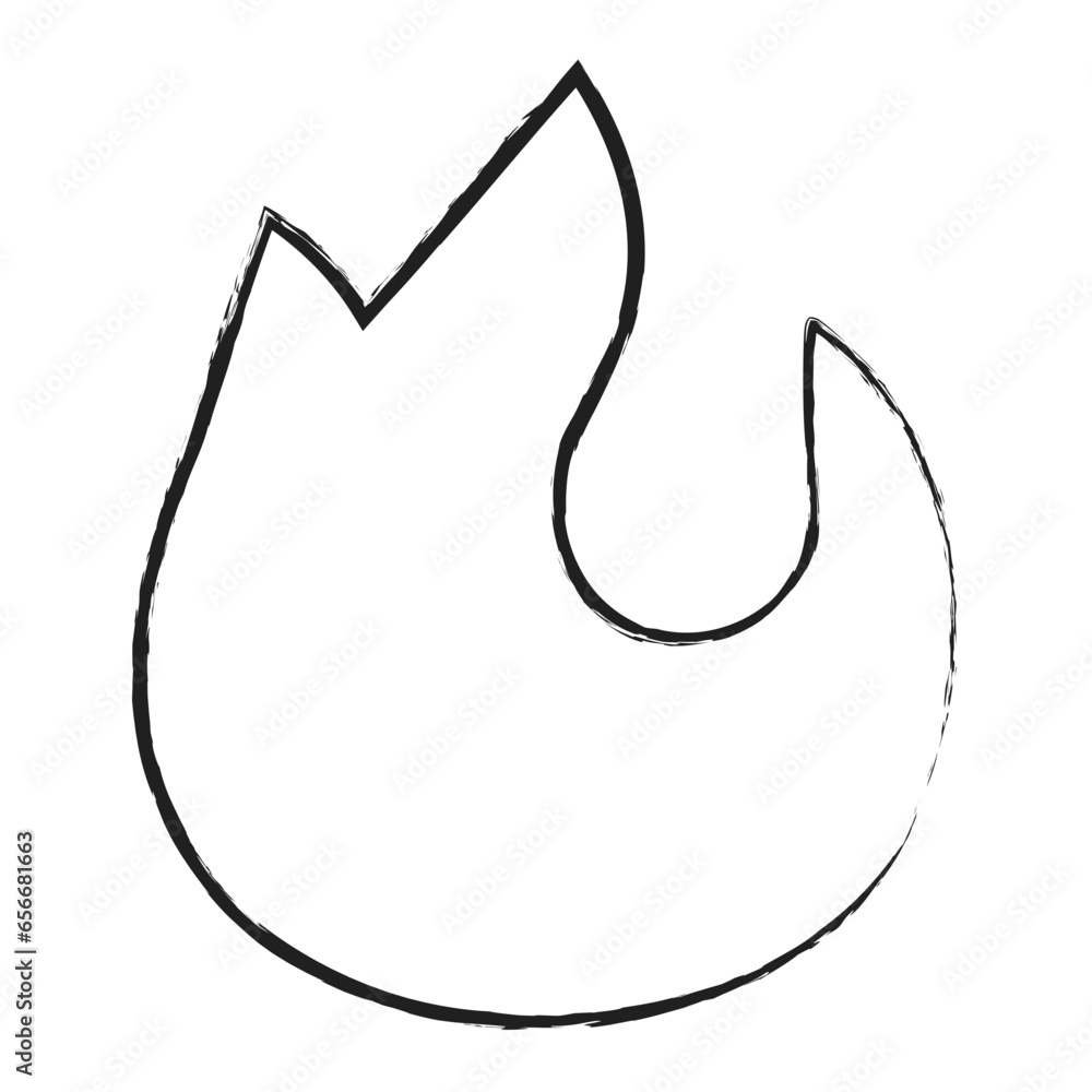 Canvas Prints Hand drawn Fire icon