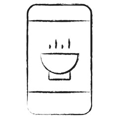 Hand drawn Mobile Food icon