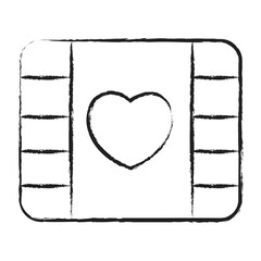 Hand drawn Valentine Film icon
