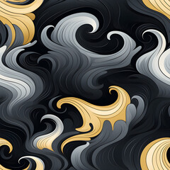 Seamless Raging Sea Waves Pattern