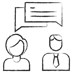 Hand drawn Business talk icon