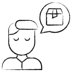 Hand drawn Package Box Conversion icon