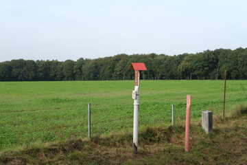 Fototapeta na wymiar Dinslaken, Germany - October 2nd, 2023: A view of a field in the north of Dinslaken.