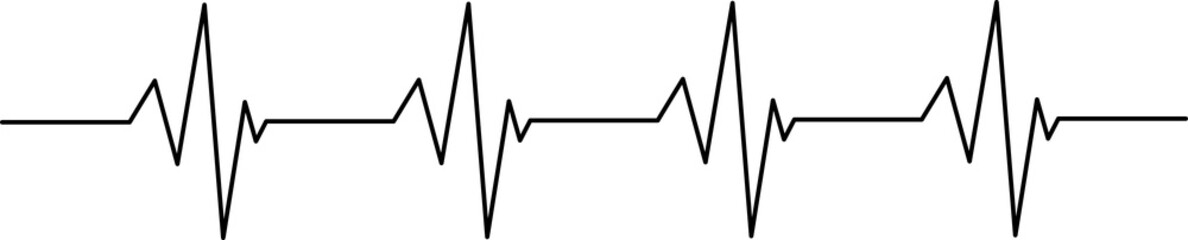 Heartbeat icon. EKG and cardio symbol. Healthy and medical concept. PNG - obrazy, fototapety, plakaty