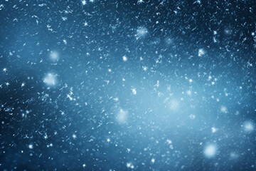 winter snowfall image in the form of a light blizzard - obrazy, fototapety, plakaty