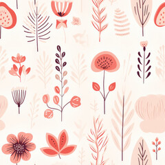 Abstract floral repeat pattern	