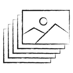 Hand drawn Photo gallery icon