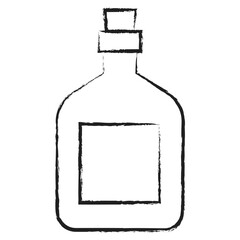 Hand drawn Liquor bottle  icon