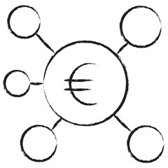 Hand drawn Euro Connection icon