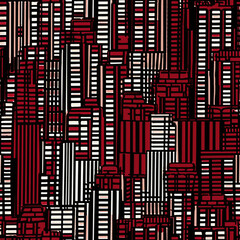 City cartoon repeat pattern