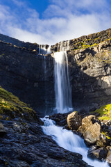 waterfall in Faroe