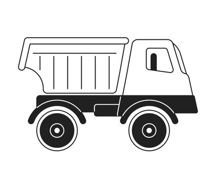 Farm truck countryside black and white 2D cartoon object. Farmer transport. Retro pickup truck isolated vector outline item. Agriculture car. Rural vehicle monochromatic flat spot illustration
